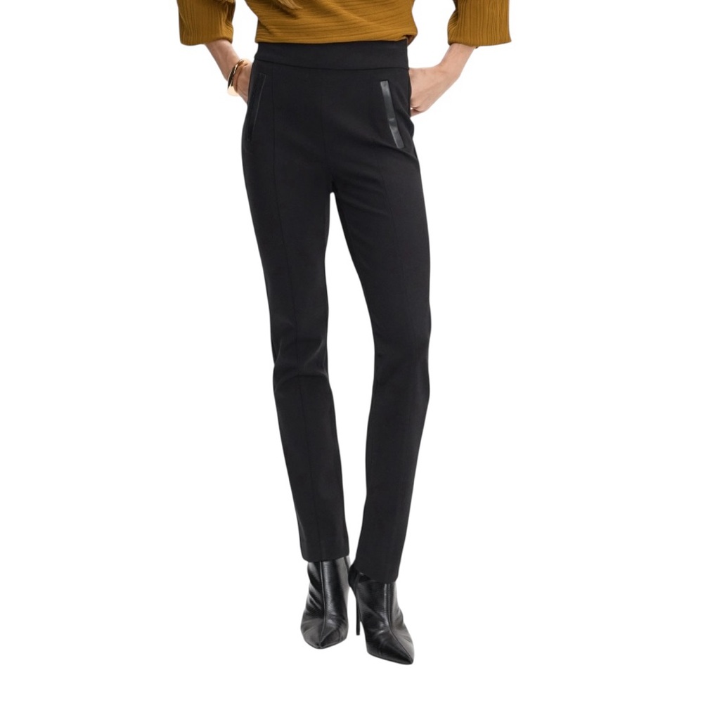Melanie Lyne Black Women's Structured Leggings Casual Stretchy Minimalist